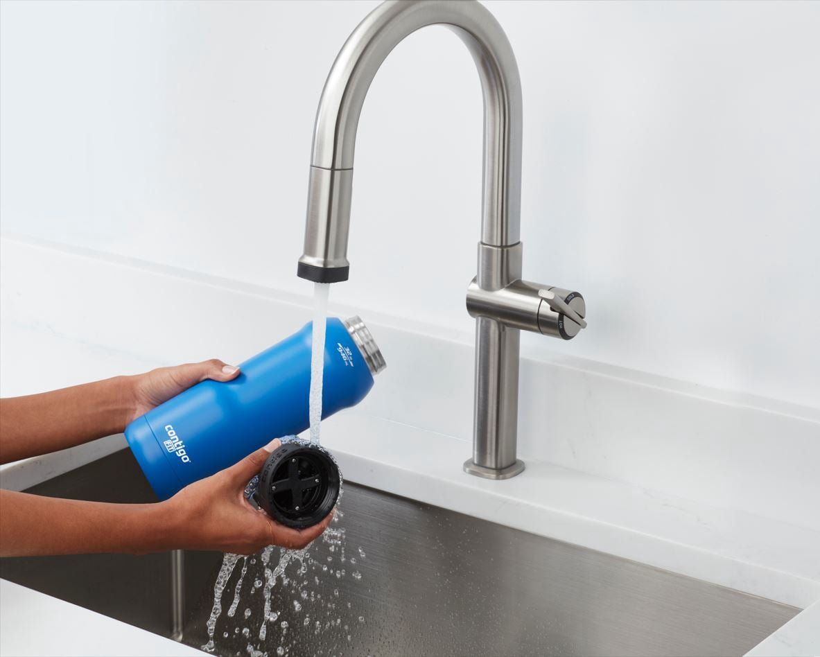Contigo Fit Stainless Steel AUTOSPOUT Water Bottle with Straw, Blue Amp, 32 fl oz. - Pick 547