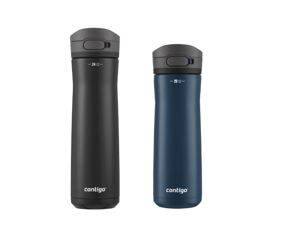 Contigo Jackson Chill Bundle 2 Water Bottles Black 24oz and Blueberry 20oz with Autopop Lid - Pick 259
