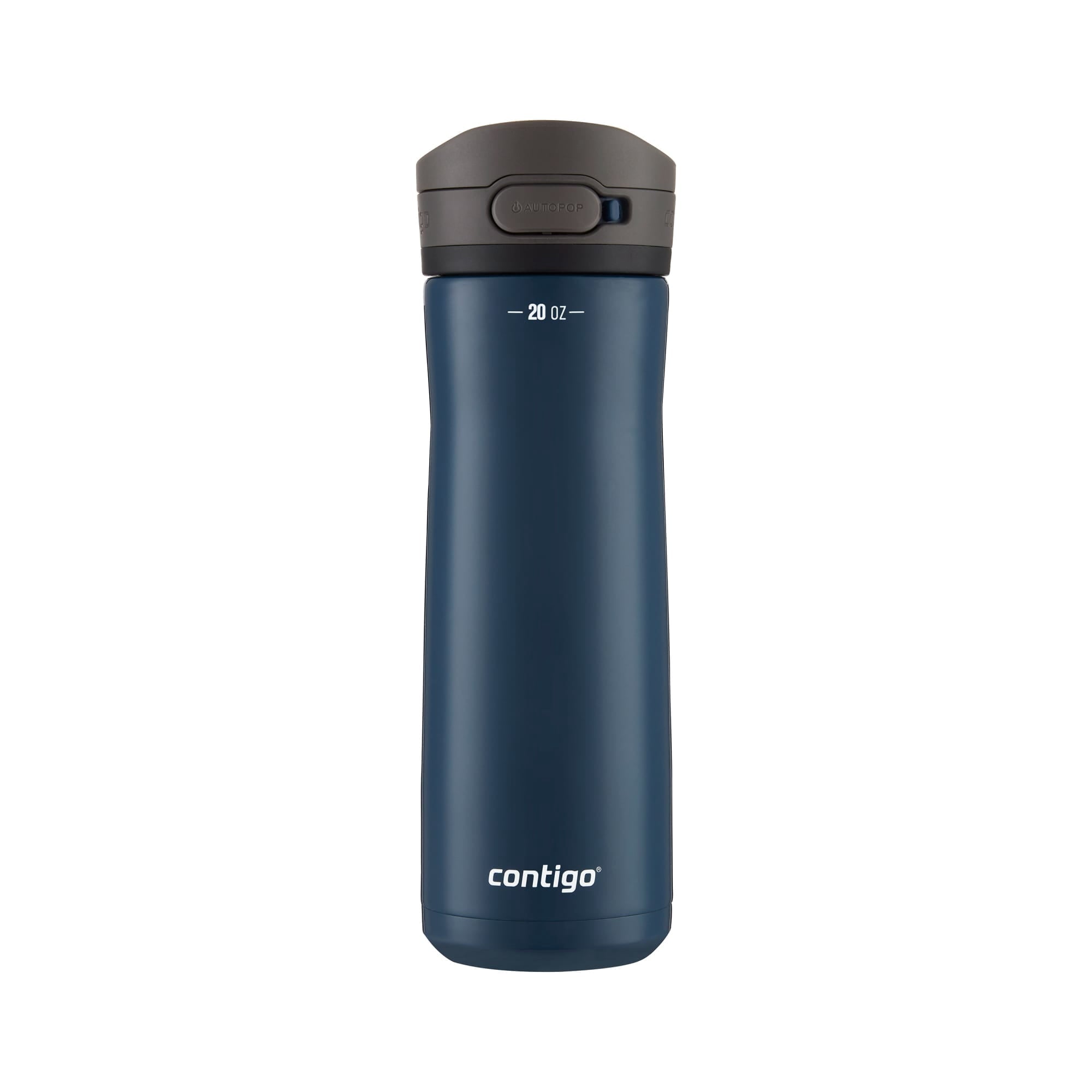 Contigo Jackson Chill Bundle 2 Water Bottles Black 24oz and Blueberry 20oz with Autopop Lid - Pick 259