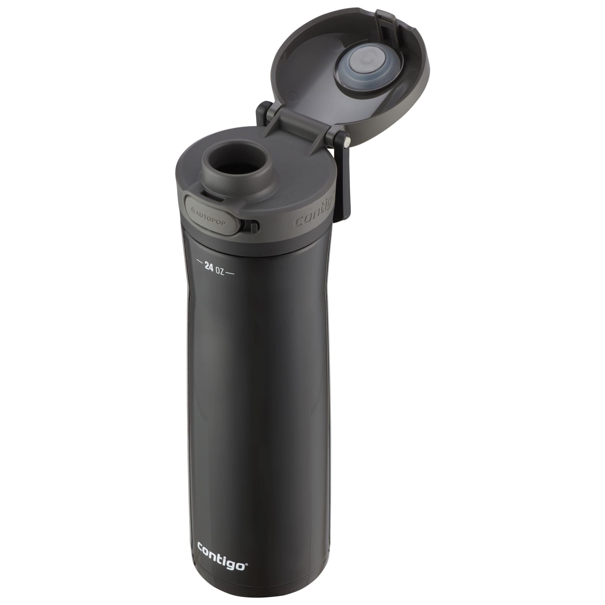 Contigo Jackson Chill Bundle 2 Water Bottles Black 24oz and Blueberry 20oz with Autopop Lid - Pick 259