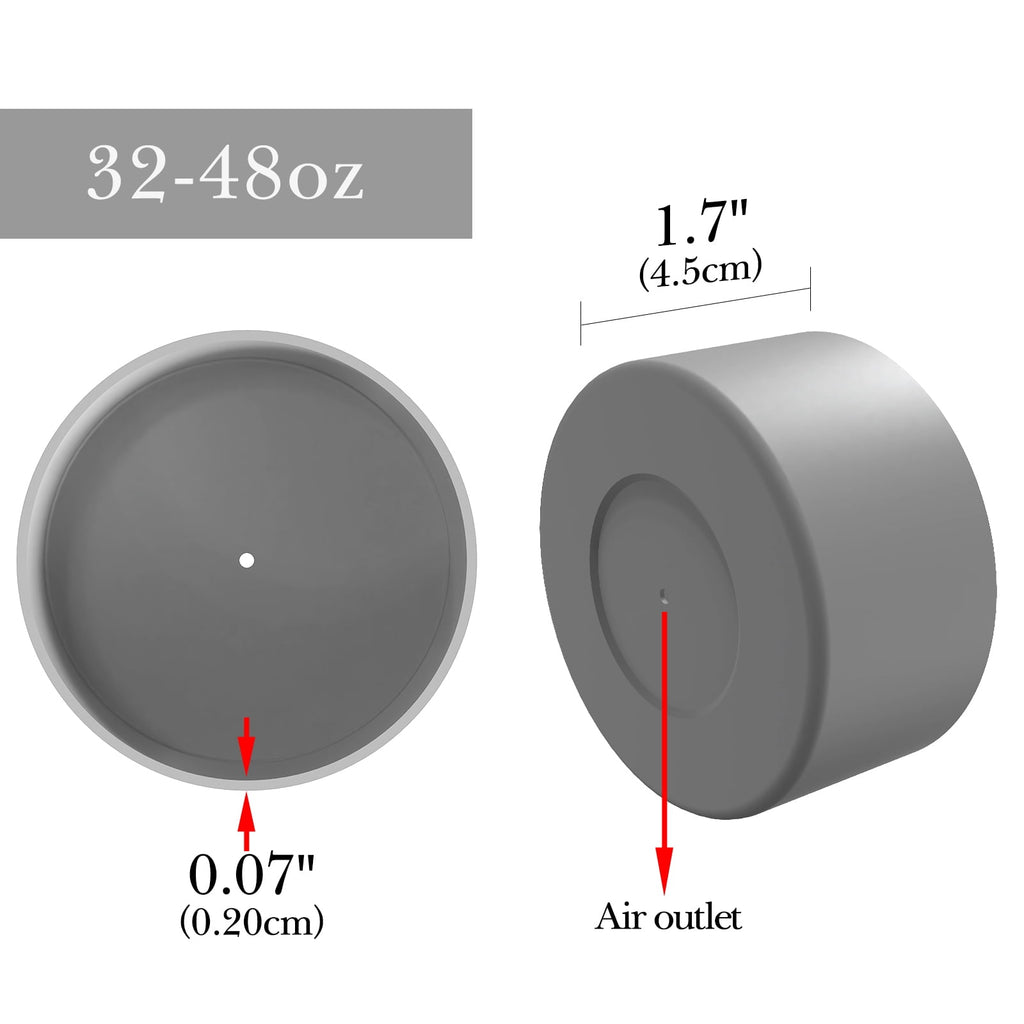 Linkidea 2 Pack Water Bottle Boot Compatible with Nalgene Sustain Wide Mouth 32oz/48oz, Narrow Mouth 32oz, Silicone Anti-Slip Bottle Bottom Bumper Protector (Grey) - Pick 665