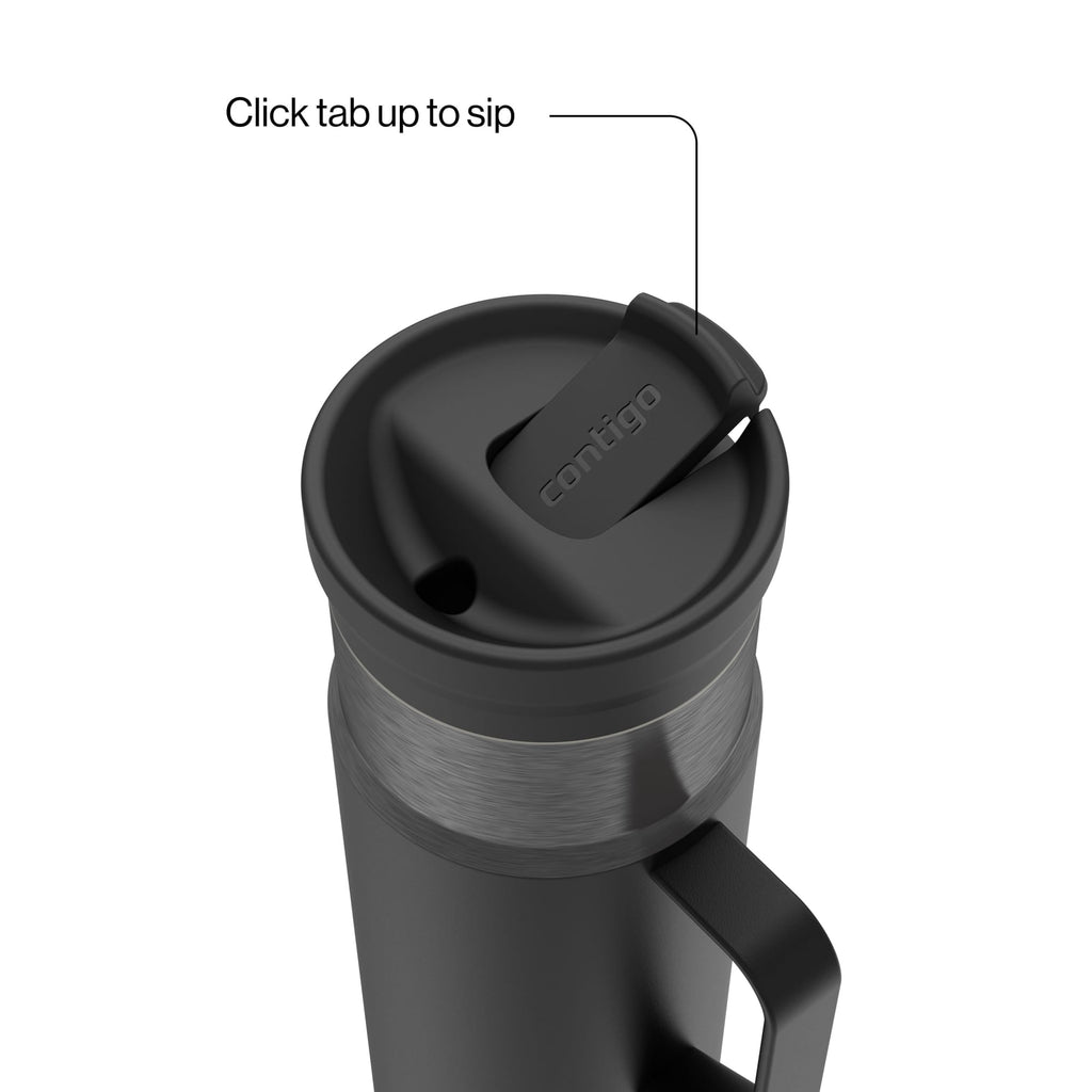 Contigo SnapSeal Leakproof Stainless Steel Reusable Water Bottle Tumbler with Side Handle, Dark Blue/Bronze, 20 oz - Pick 159