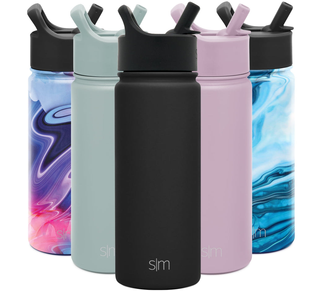 Simple Modern Summit Water Bottle Straw Lid Vacuum Insulated Stainless Steel Bottle | 18 fl oz - Pick 325