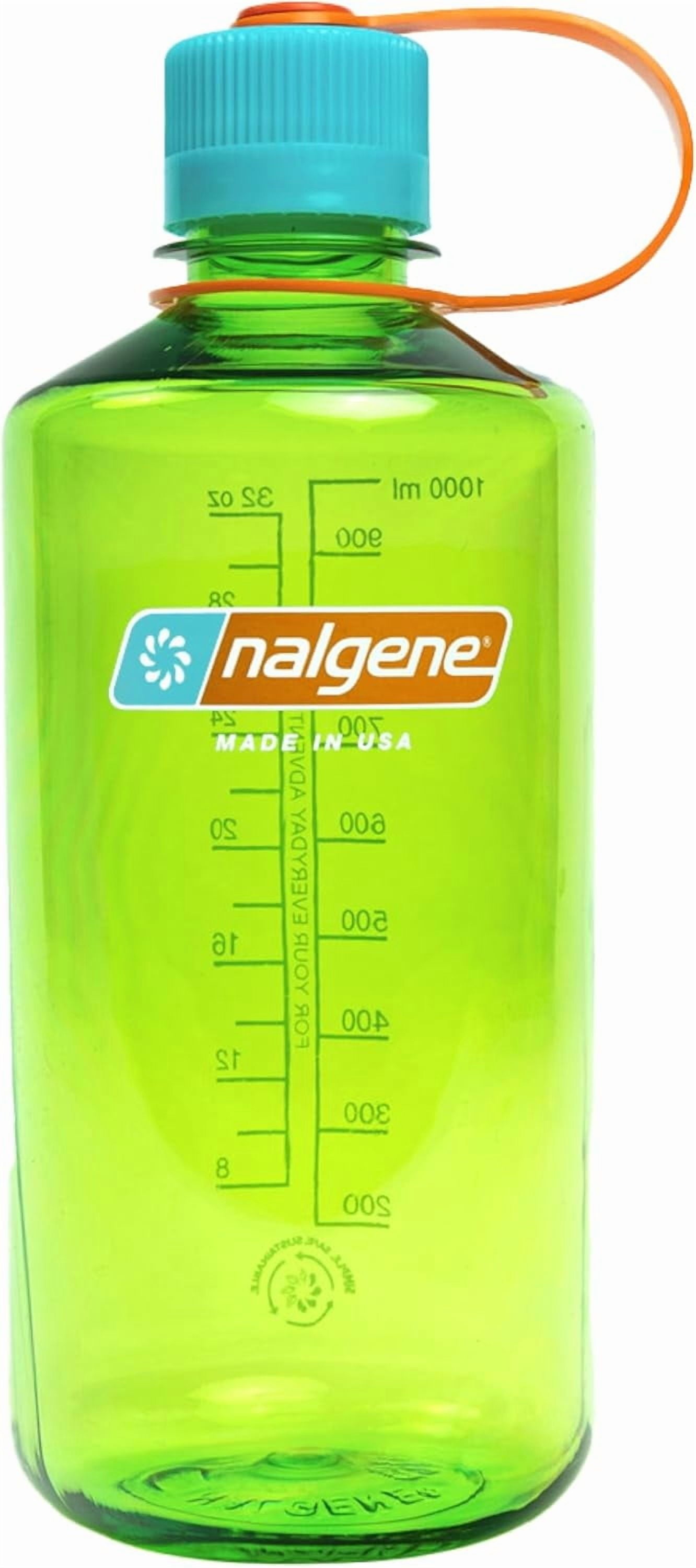 Nalgene Sustain Tritan BPA-Free Water Bottle Made with Material Derived from 50% Plastic Waste, 32 OZ, Narrow Mouth, Pear - Pick 397