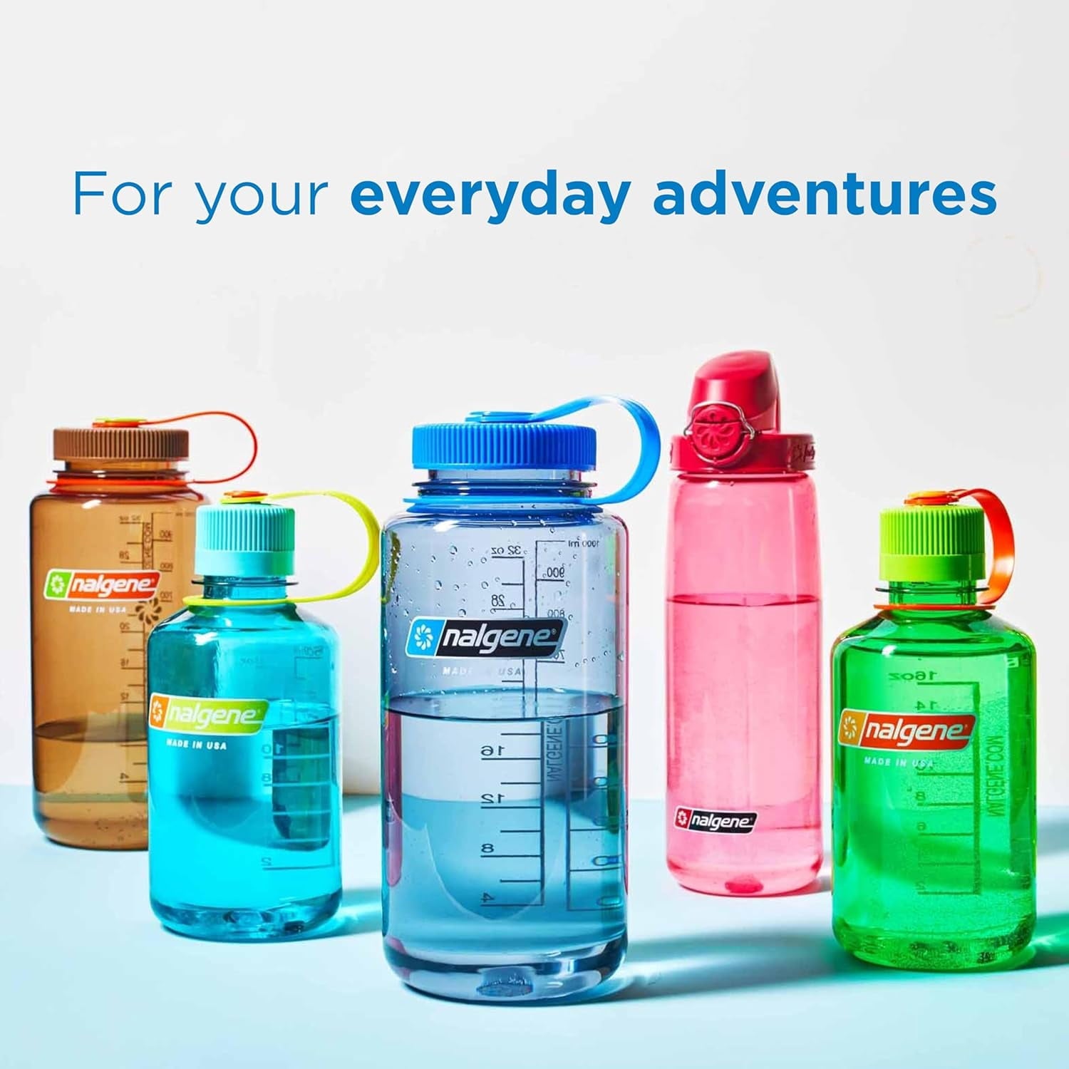 Nalgene Sustain Tritan BPA-Free Water Bottle Made with Material Derived from 50% Plastic Waste, 32 OZ, Narrow Mouth, Pear - Pick 397