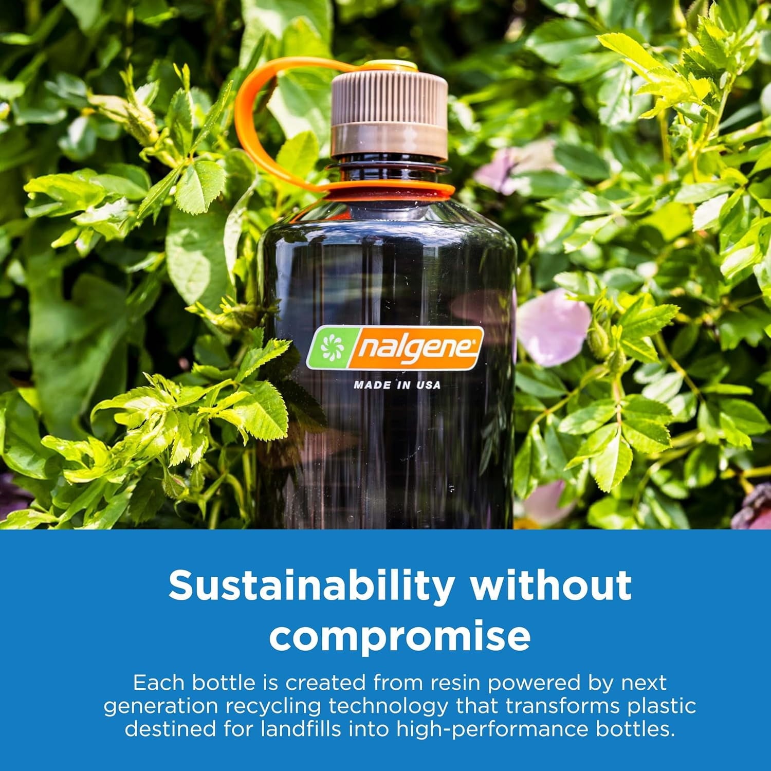 Nalgene Sustain Tritan BPA-Free Water Bottle Made with Material Derived from 50% Plastic Waste, 32 OZ, Narrow Mouth, Pear - Pick 397