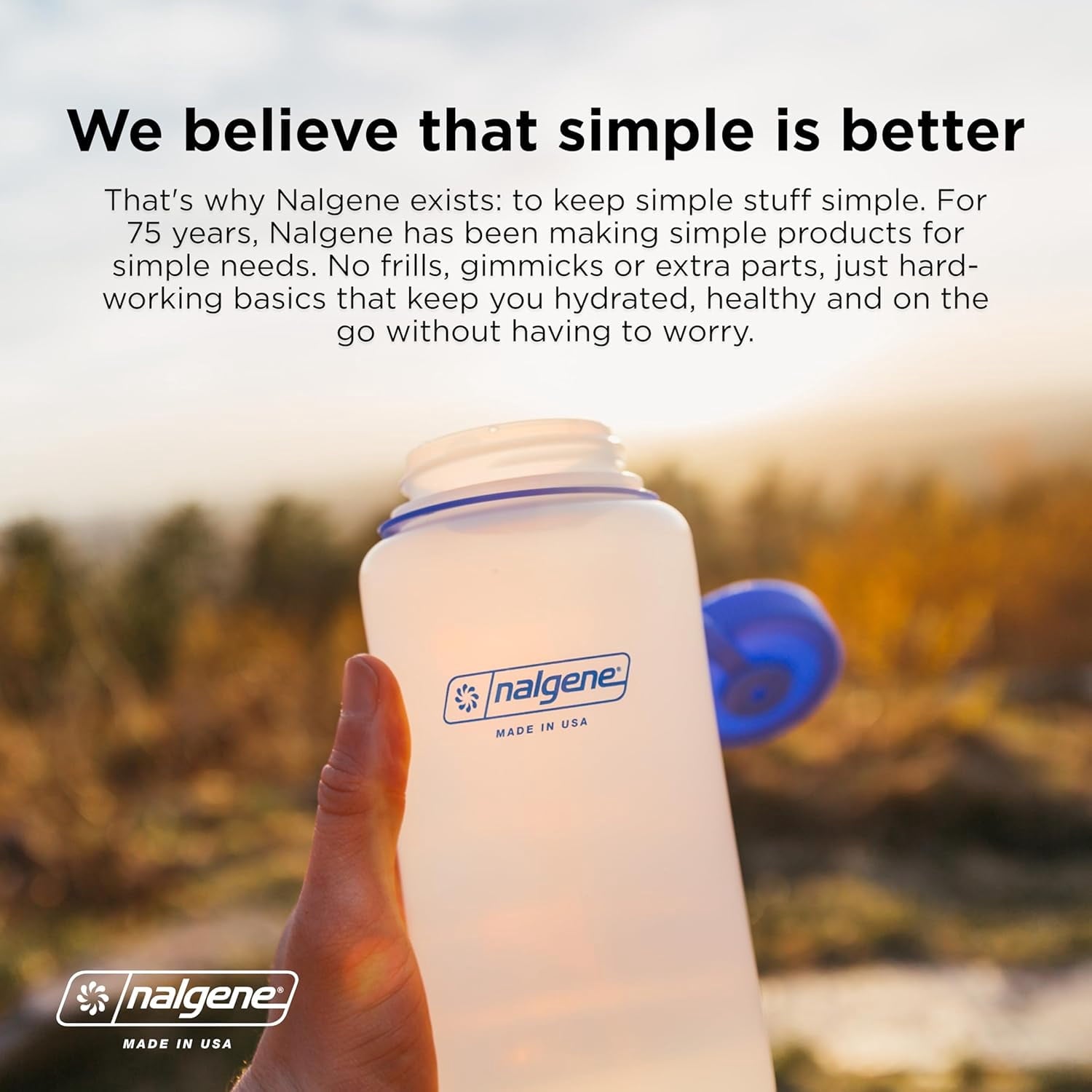 Nalgene Sustain Tritan BPA-Free Water Bottle Made with Material Derived from 50% Plastic Waste, 32 OZ, Narrow Mouth, Pear - Pick 397