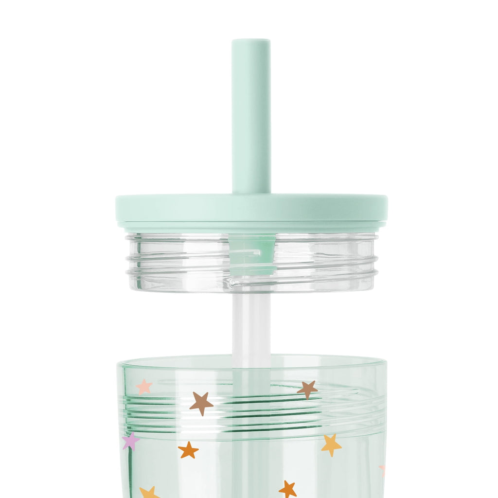 Simple Modern 12 fl oz Tritan Plastic Junior Tumbler with Silicone Straw Lid for Toddlers | Stars - Pick 382