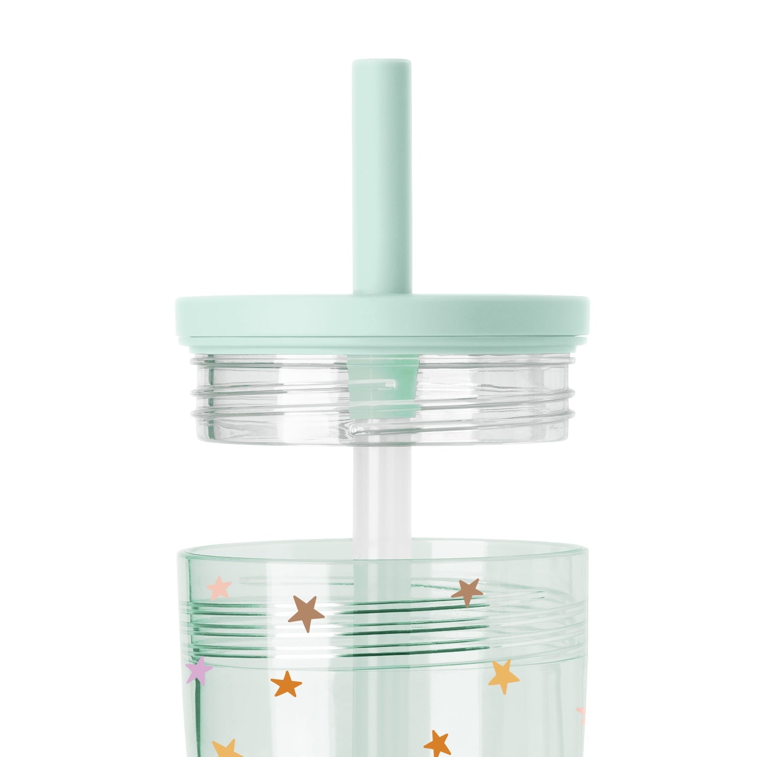 Simple Modern 12 fl oz Tritan Plastic Junior Tumbler with Silicone Straw Lid for Toddlers | Stars - Pick 382