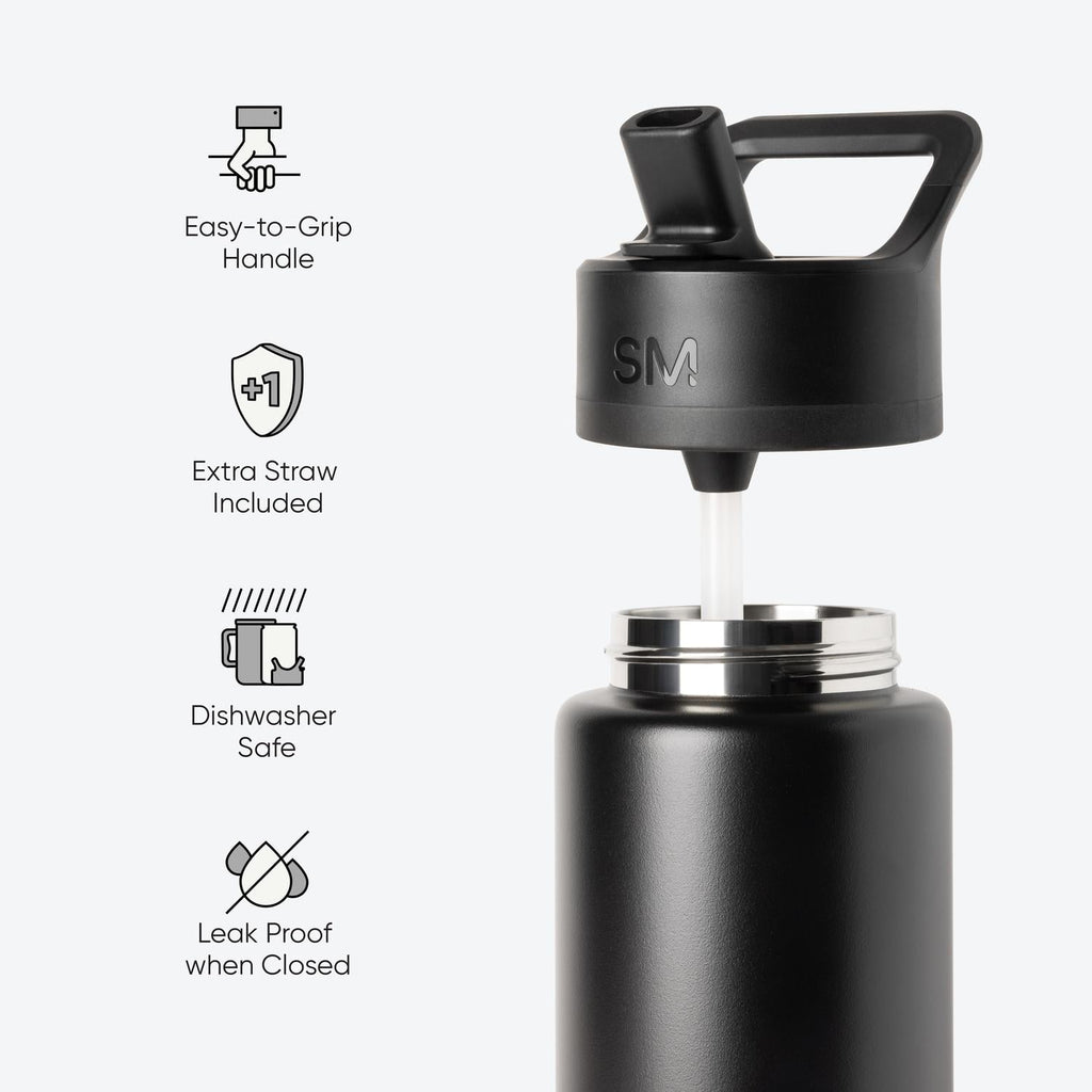 Simple Modern 30 fl oz Insulated Stainless Steel Summit Wide Mouth Water Bottle with Straw Lid | Slumberland - Pick 504