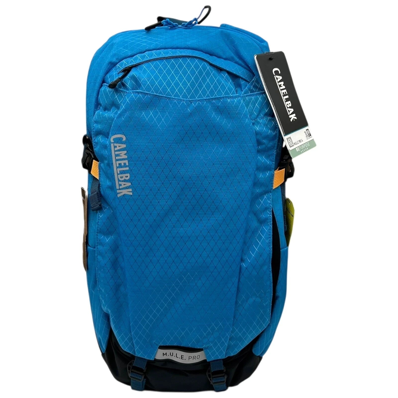 CAMELBAK M.U.L.E Pro 14L Bike Hydration Backpack 100 oz, Ibiza Blue/Orange - Pick 240