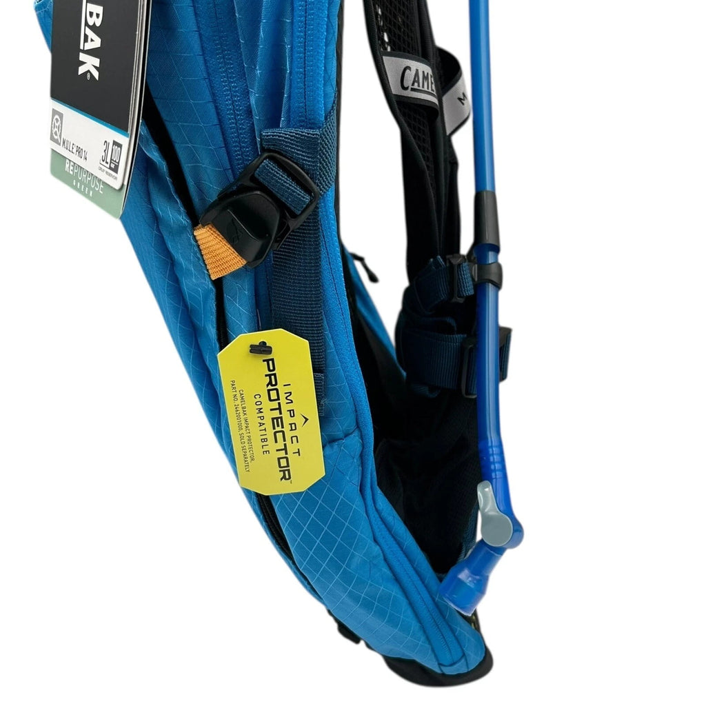 CAMELBAK M.U.L.E Pro 14L Bike Hydration Backpack 100 oz, Ibiza Blue/Orange - Pick 240