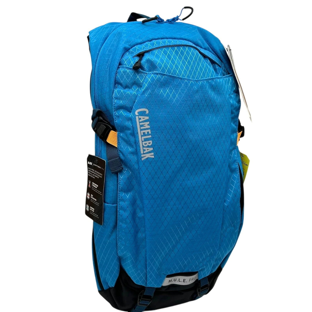 CAMELBAK M.U.L.E Pro 14L Bike Hydration Backpack 100 oz, Ibiza Blue/Orange - Pick 240