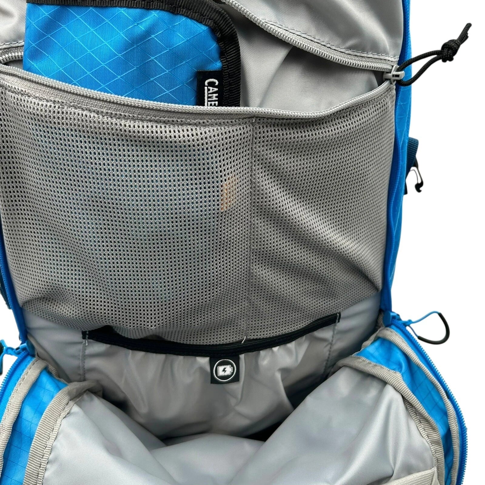 CAMELBAK M.U.L.E Pro 14L Bike Hydration Backpack 100 oz, Ibiza Blue/Orange - Pick 240