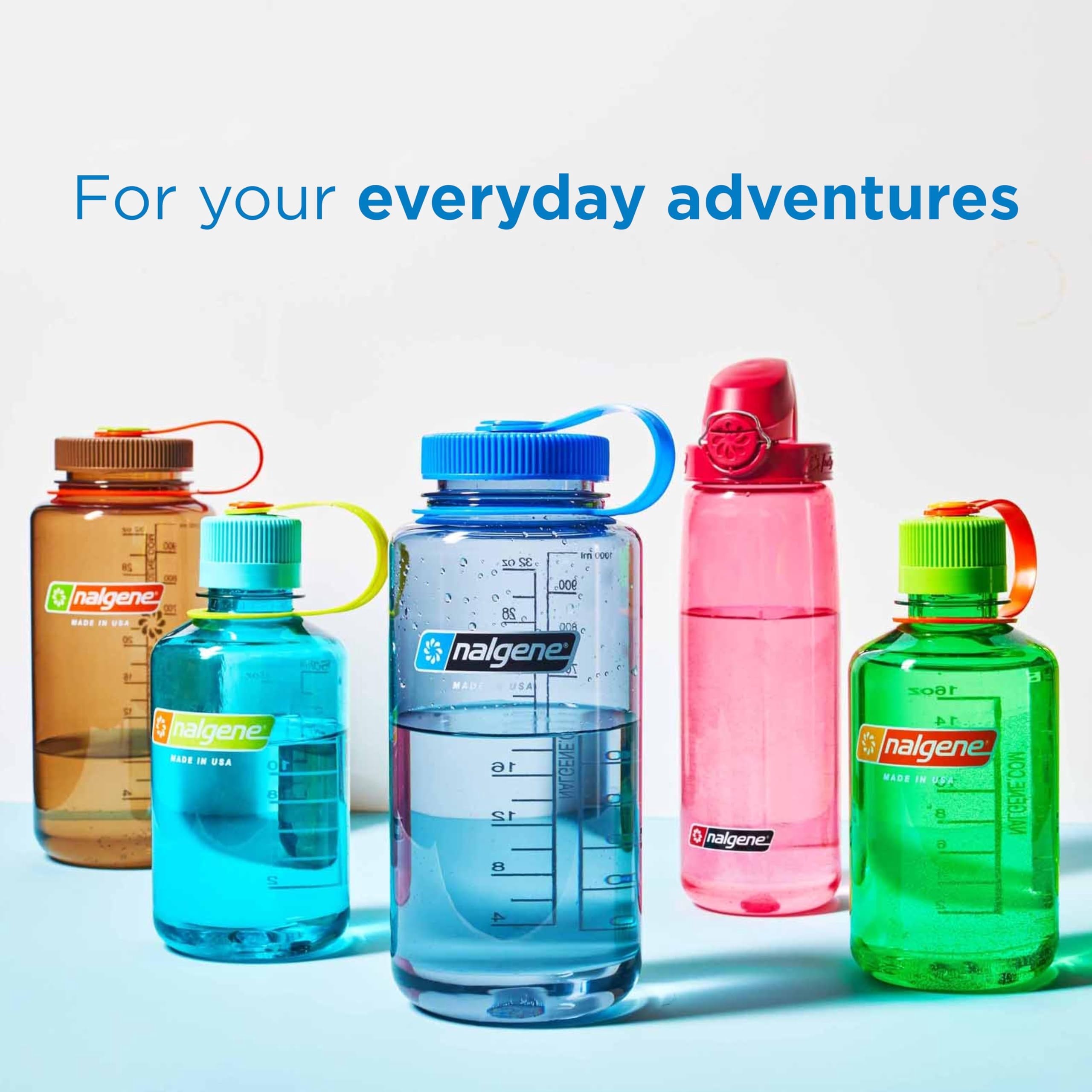 Nalgene Sustain Tritan BPA-Free Water Bottle Made with Material Derived from 50% Plastic Waste (using ISCC certified mass balance), 32 OZ, Narrow Mouth, Cherry Blossom - Pick 370