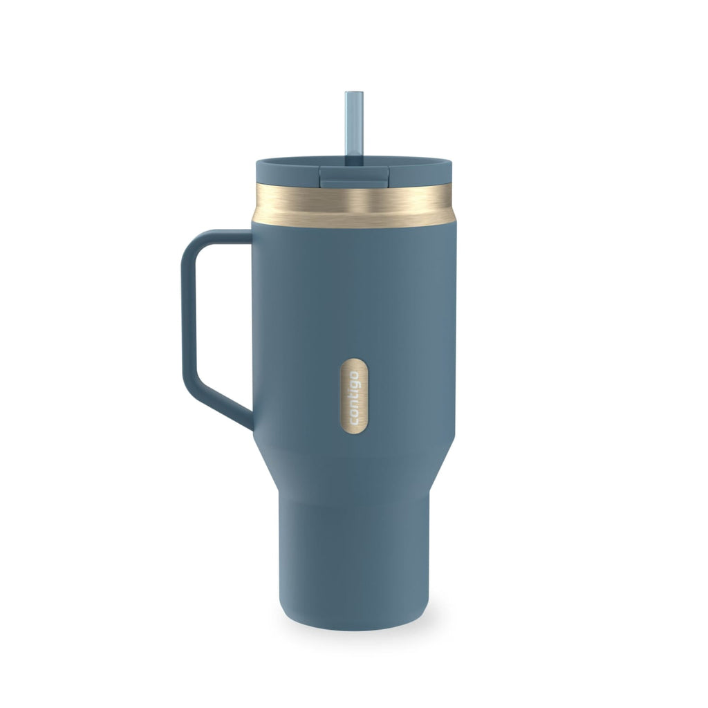 Contigo SnapSeal Leakproof Stainless Steel Reusable Water Bottle Tumbler with Side Handle, Black/Bronze, 30 oz - Pick 125