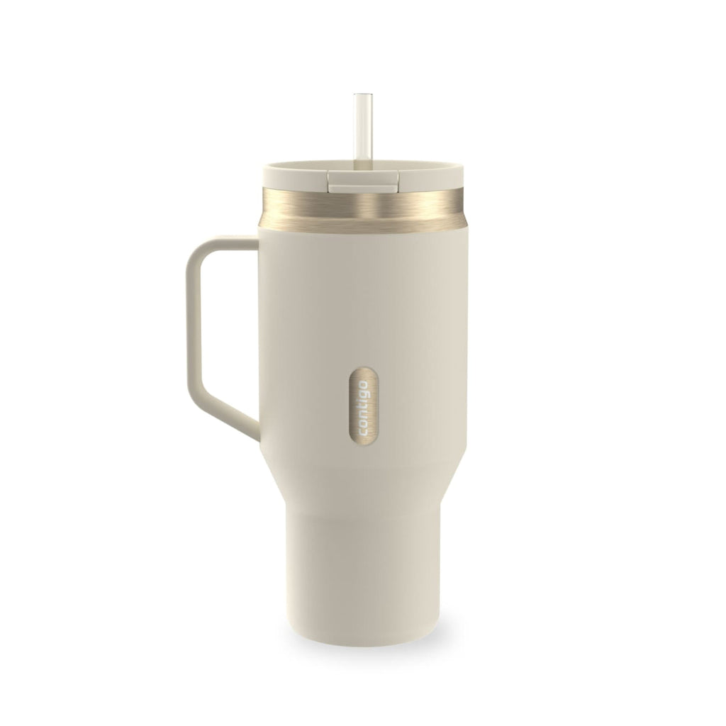 Contigo SnapSeal Leakproof Stainless Steel Reusable Water Bottle Tumbler with Side Handle, Black/Bronze, 30 oz - Pick 125