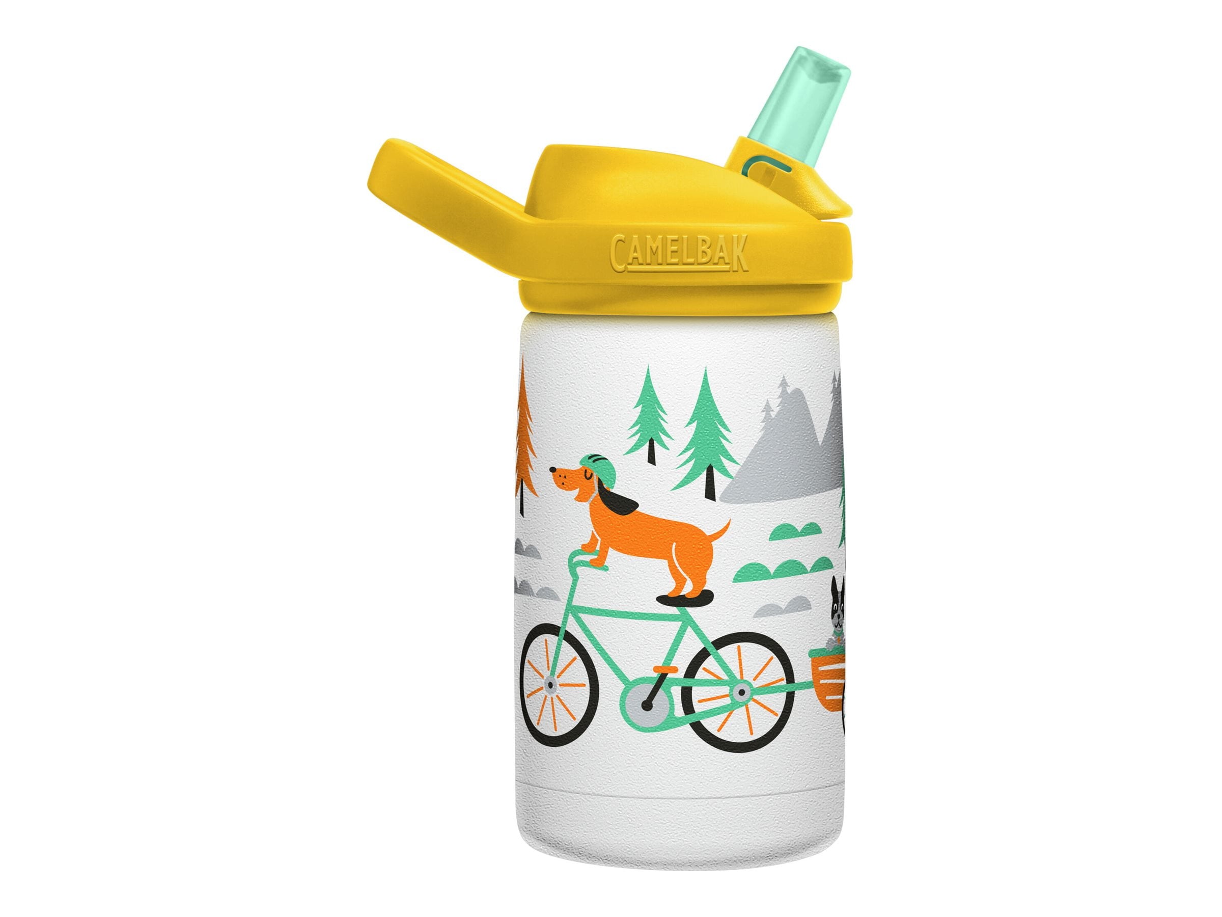 CamelBak Eddy+ Kids - Water bottle - Size 4.25 in x 2.91 in - Height 6.5 in - 12 fl.oz - biking dogs - Pick 382