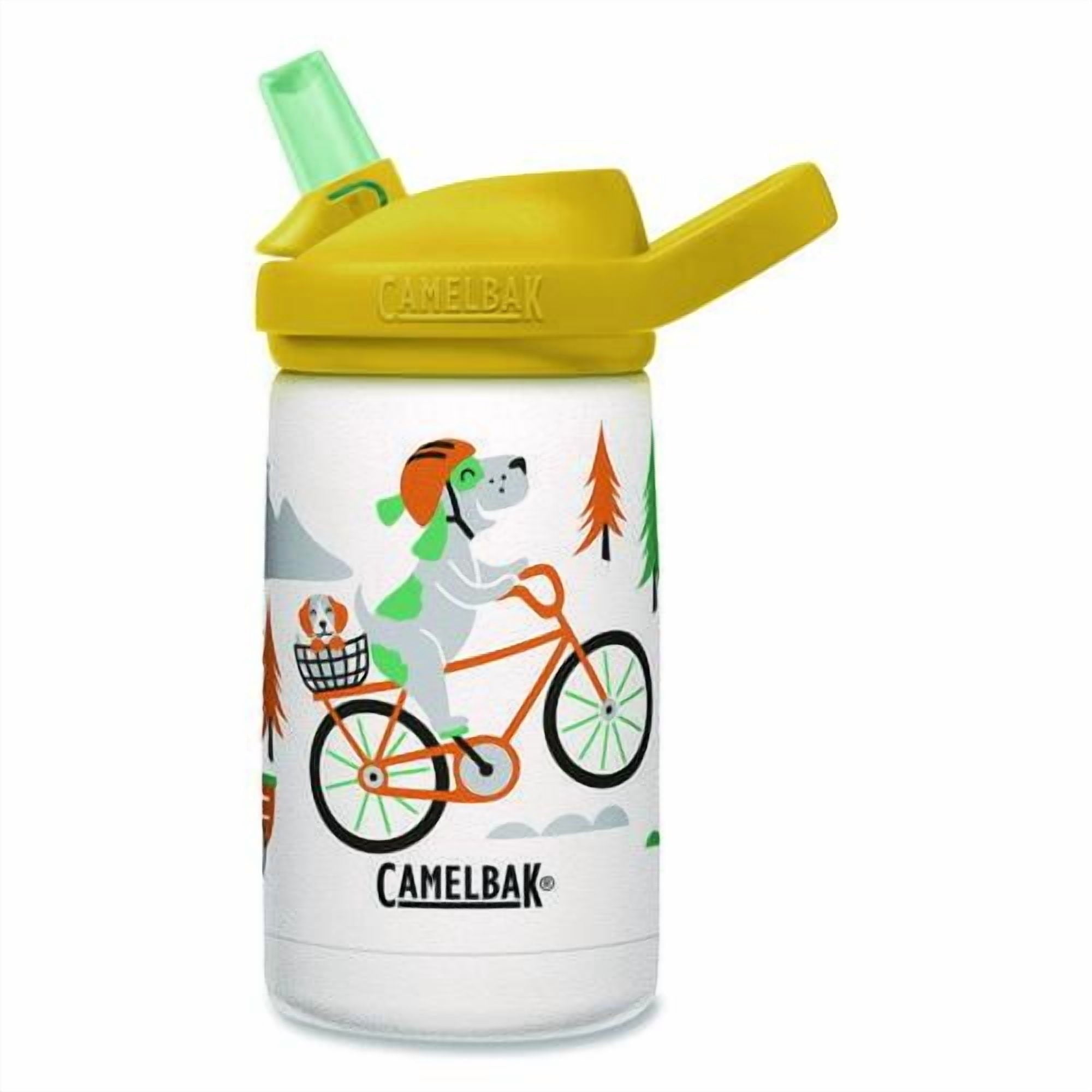 CamelBak Eddy+ Kids - Water bottle - Size 4.25 in x 2.91 in - Height 6.5 in - 12 fl.oz - biking dogs - Pick 382