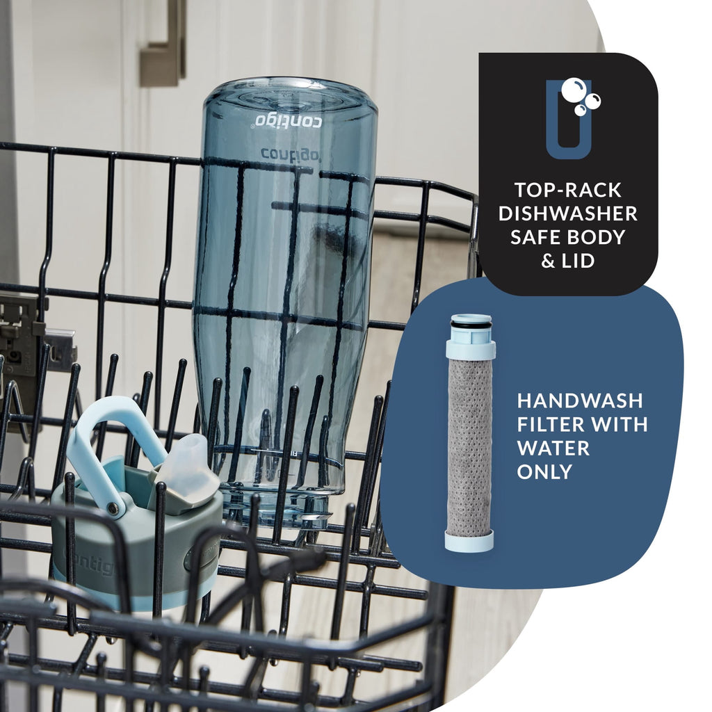 Contigo Wells Plastic Filter Water Bottle with AUTOSPOUT Straw Lid, 32 oz., Dark Ice - Pick 716