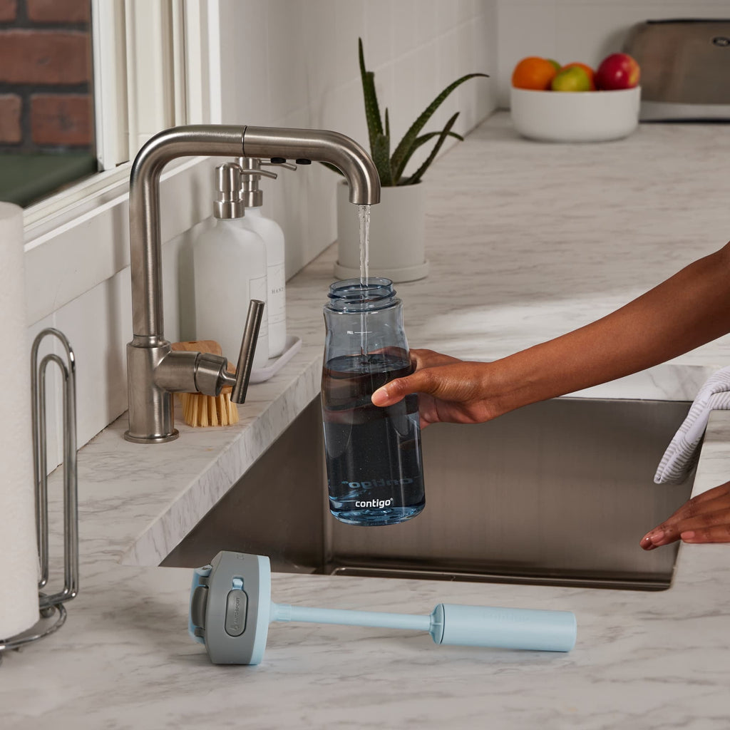 Contigo Wells Plastic Filter Water Bottle with AUTOSPOUT Straw Lid, 32 oz., Dark Ice - Pick 716