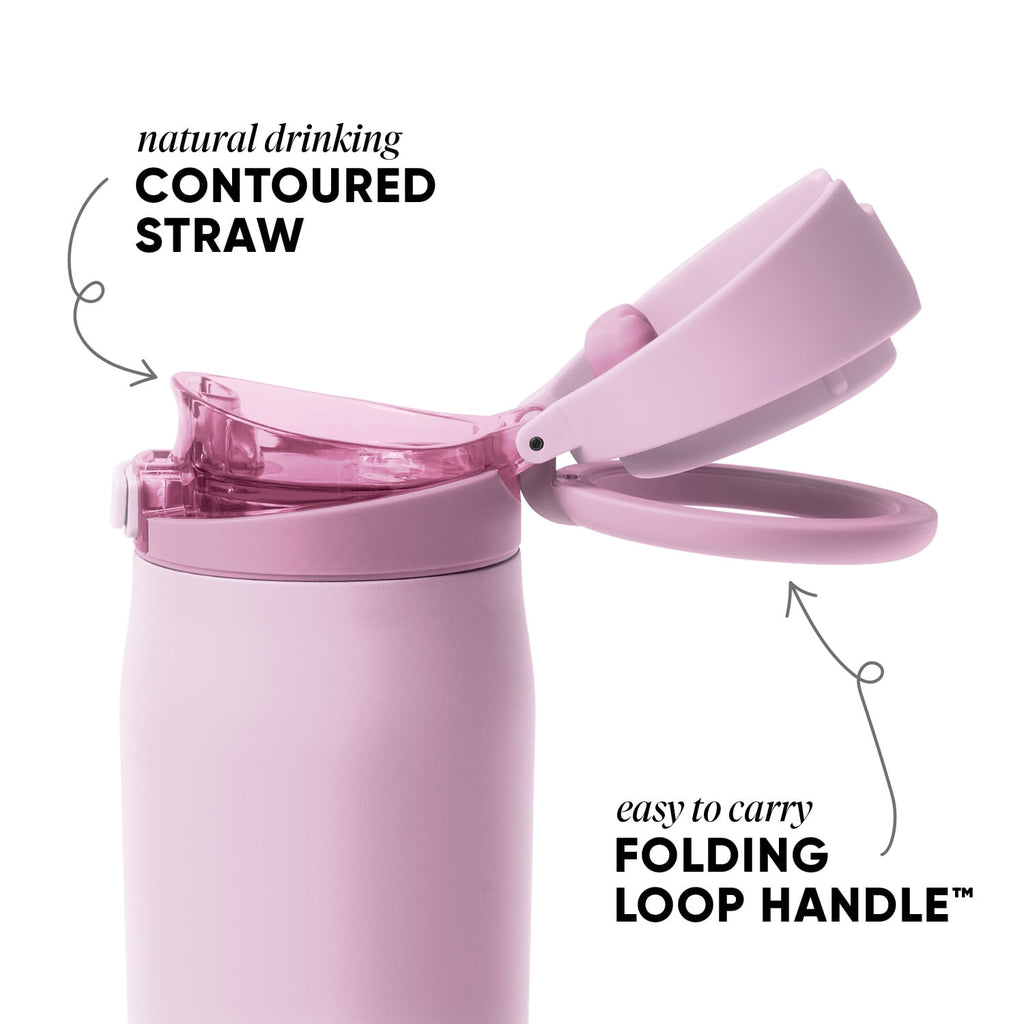 Simple Modern 24oz Mesa Loop Water Bottle with Covered Spout | Pink Champagne - Pick 171