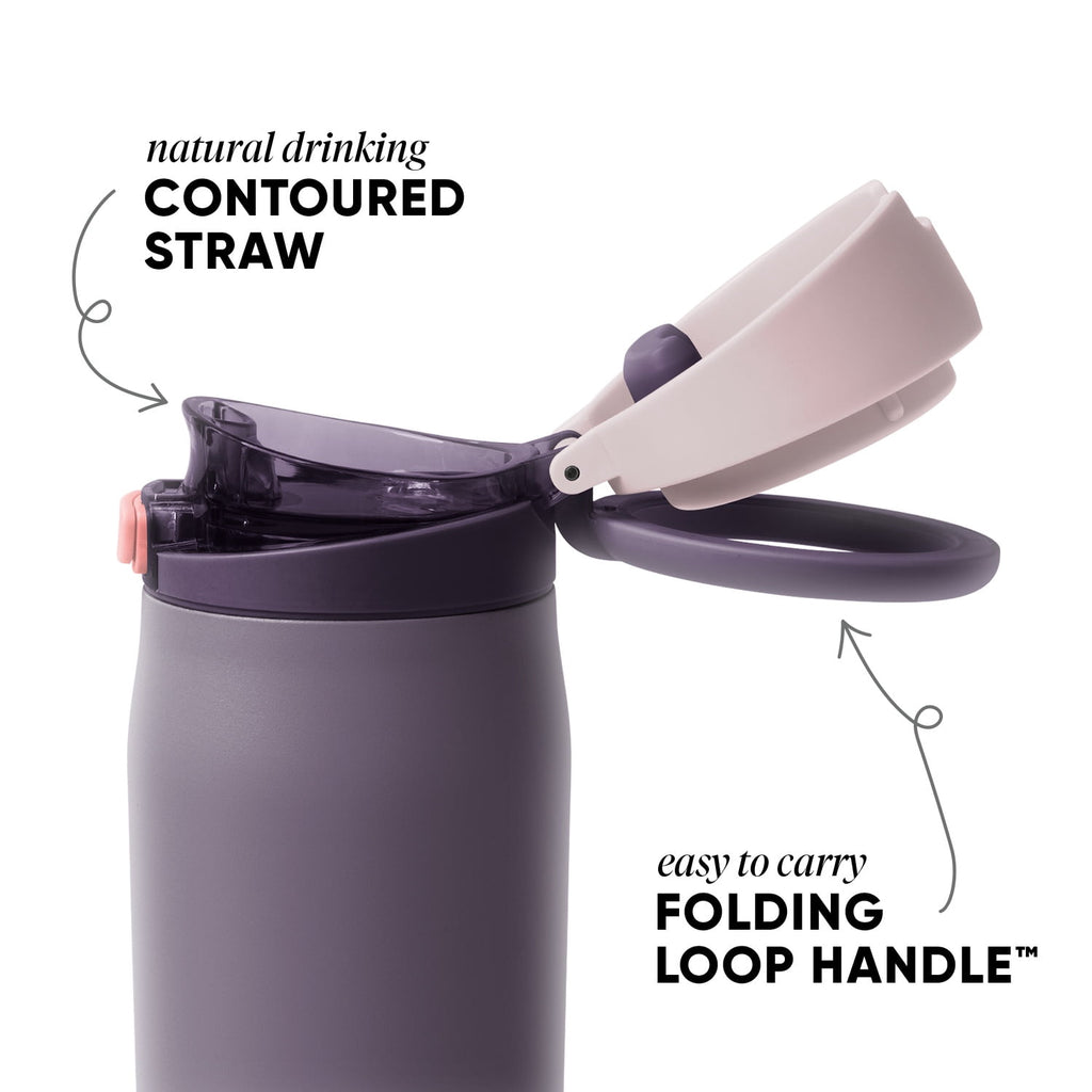 Simple Modern 24oz Mesa Loop Water Bottle with Covered Spout | Pink Champagne - Pick 171
