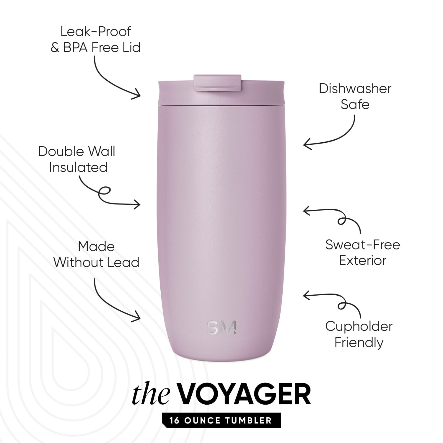 Simple Modern 16 fl oz Insulated Stainless Steel Voyager Coffee Tumbler with Insulated Flip Lid - Pick 503