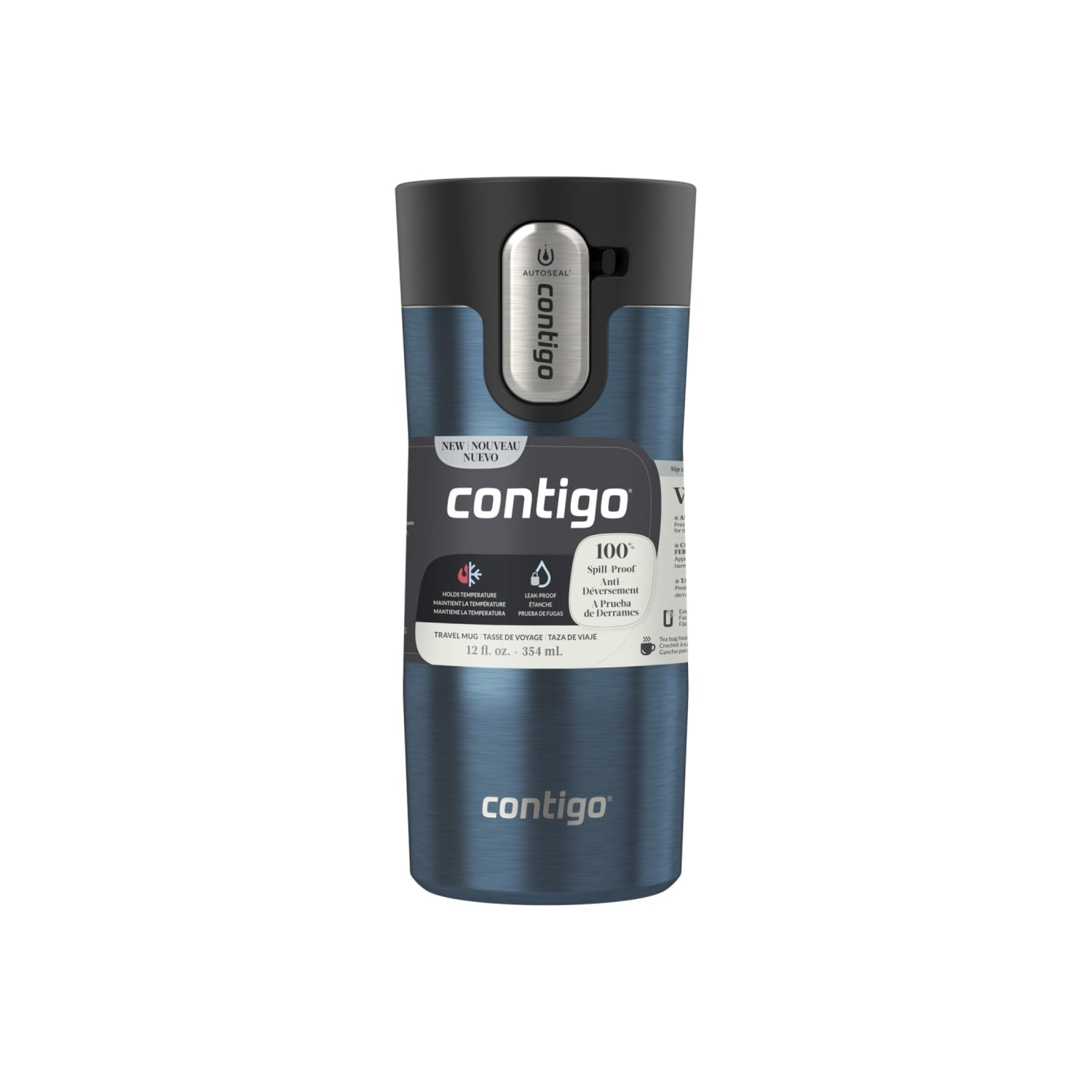 Contigo 12 oz. West Loop 3.0 Insulated Stainless Steel Travel Mug - Blueberry - Pick 800
