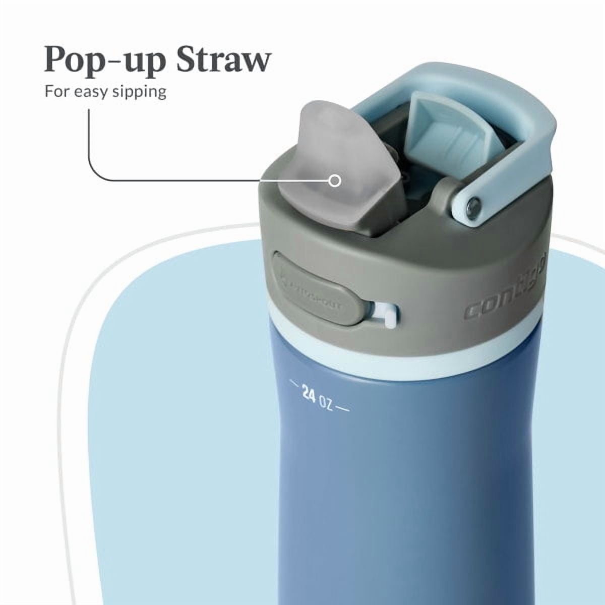 Contigo 24 oz. Wells Chill Stainless Steel Filter Bottle w/ Filters - Dark Ice - Pick 260