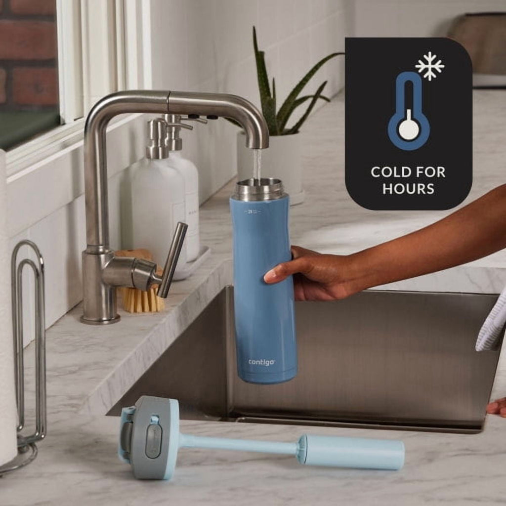 Contigo 24 oz. Wells Chill Stainless Steel Filter Bottle w/ Filters - Dark Ice - Pick 260