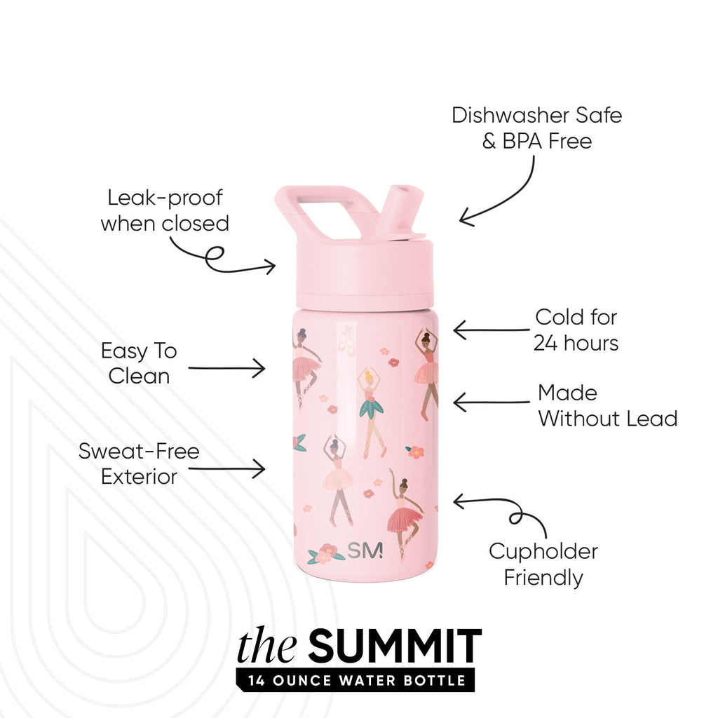 Simple Modern 14oz Summit Water Bottle with Straw Lid | Confetti - Pick 512