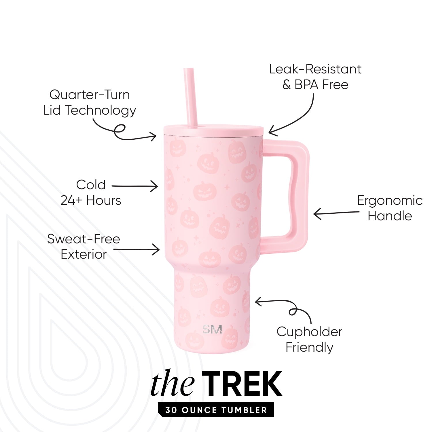 Simple Modern 30 fl oz Insulated Stainless Steel Trek Tumbler with Straw Lid | Seaglass Sage and Cream Checkmate - Pick 125
