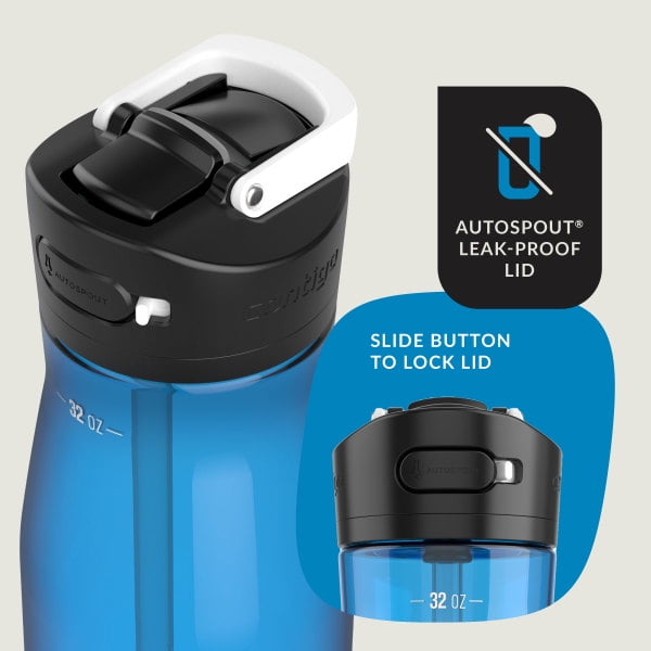 Contigo Ashland 2.0 32 oz Licorice BPA Free Water Bottle - Pick 588