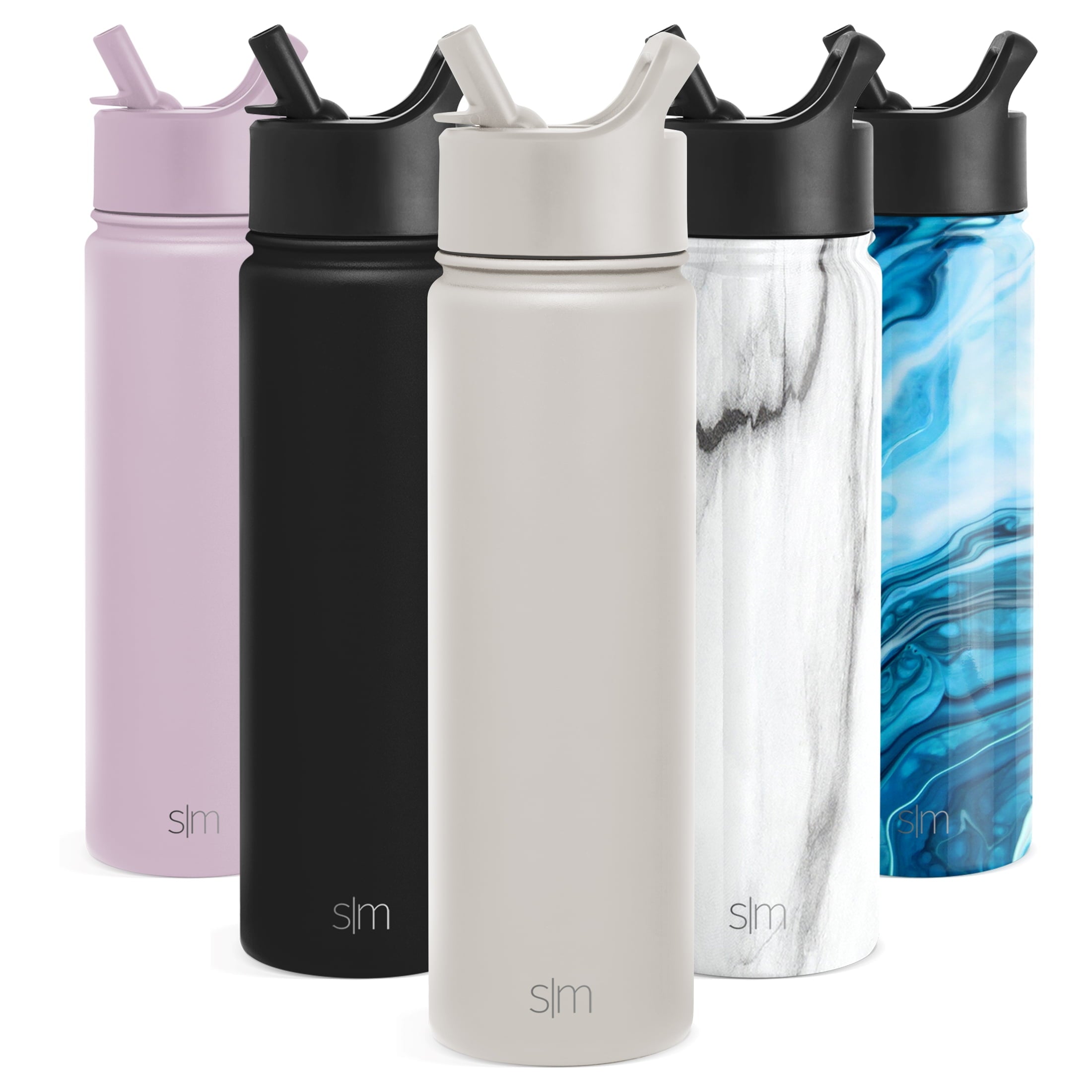 Simple Modern Summit Water Bottle Straw Lid Vacuum Insulated Stainless Steel Bottle | 22 fl oz - Pick 750