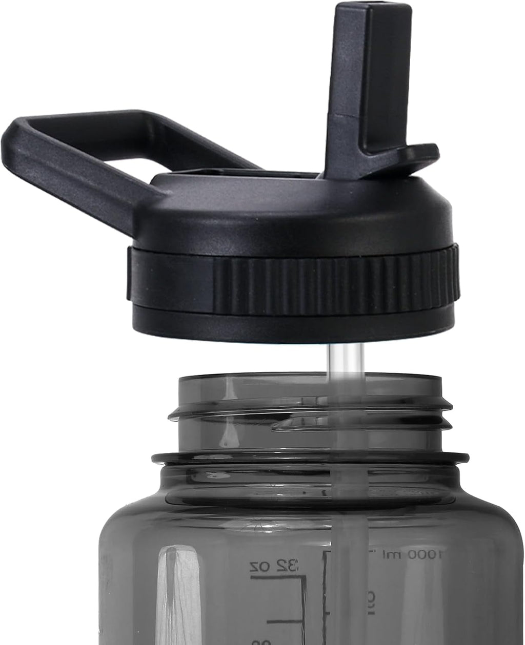 Straw Lid Compatible with Nalgene Water Bottles 32 OZ, BPA-Free Straws Lid with Handle for Nalgene Wide Mouth, Replacement Bottle Cap Accessories with 2 Straws and 1 Straw Brush - Pick 504