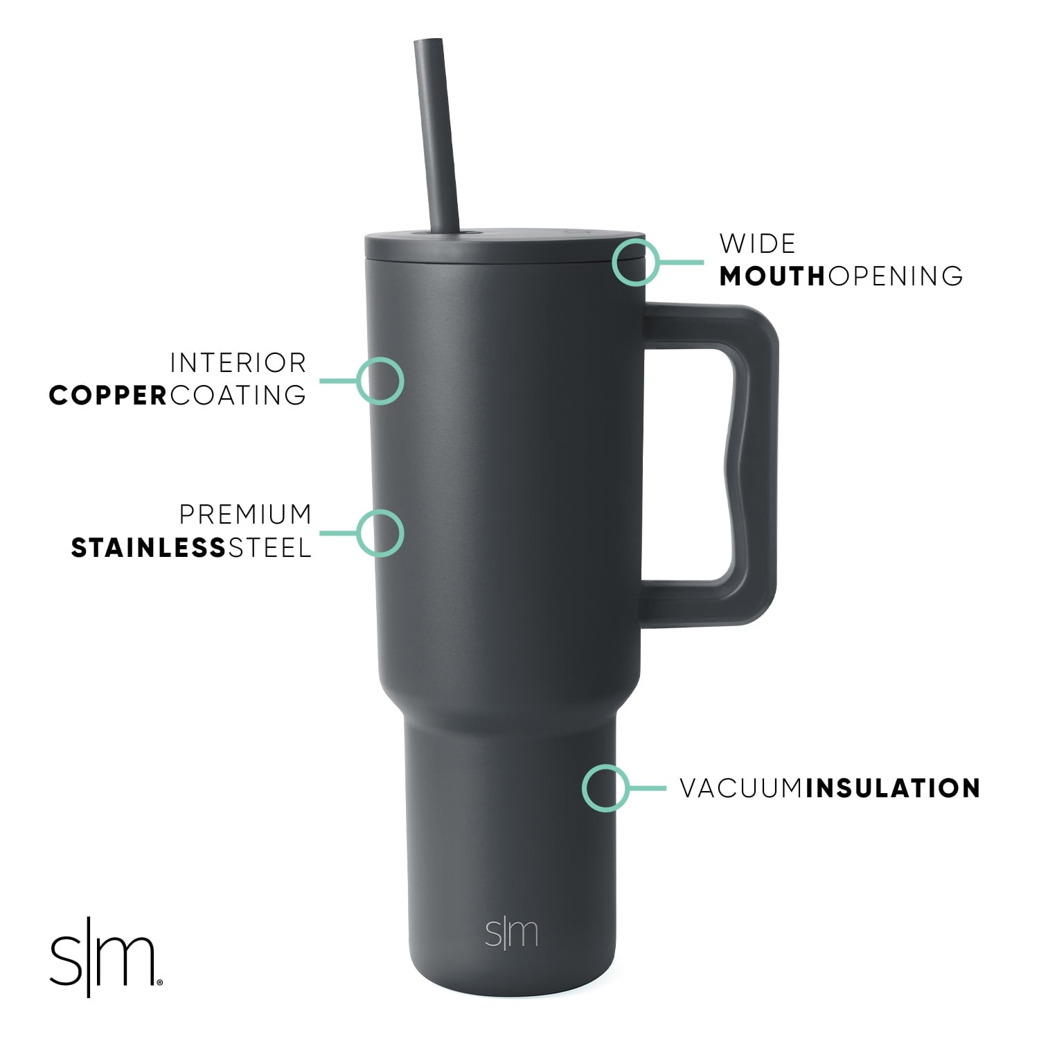 Simple Modern 40 fl oz Insulated Stainless Steel Trek Tumbler with Straw Lid | 80s Mix - Pick 812