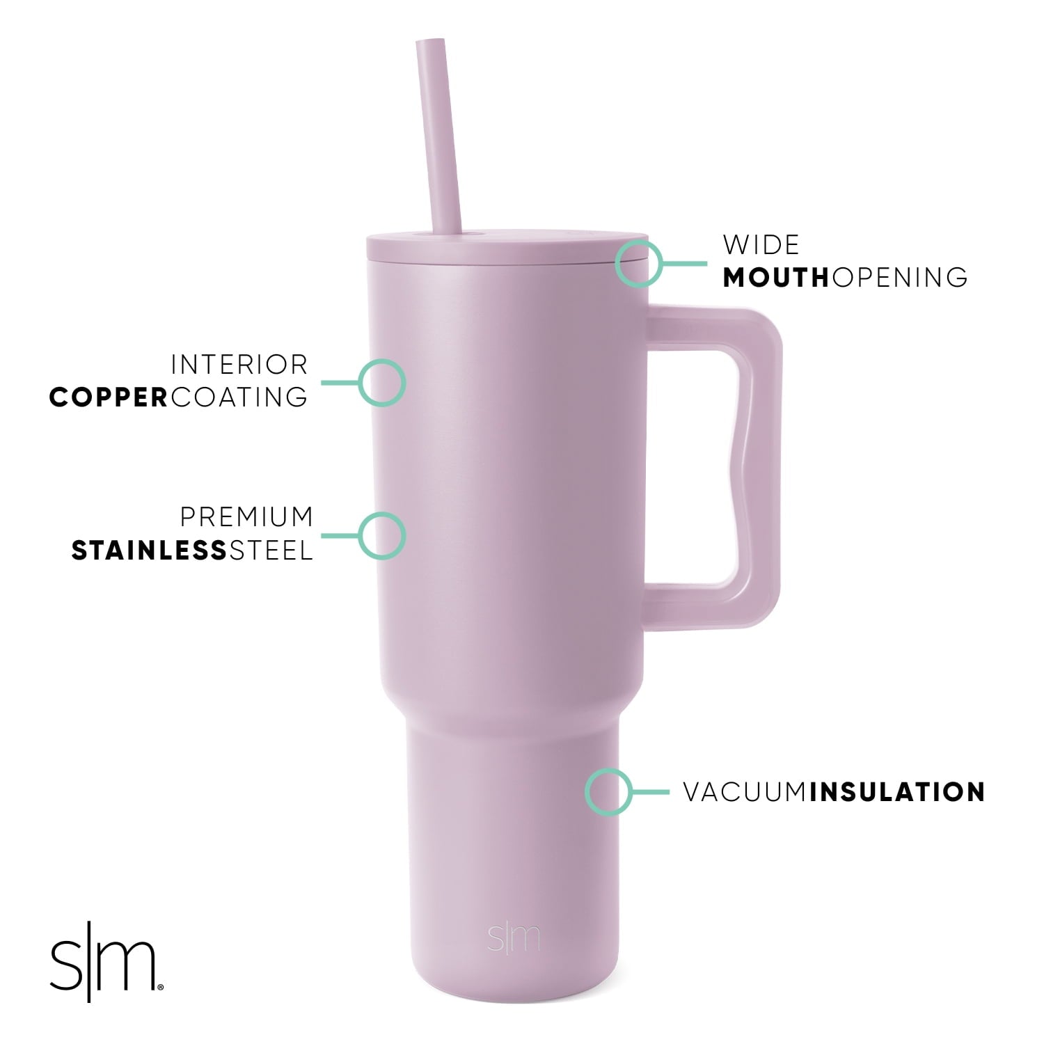 Simple Modern 40 fl oz Insulated Stainless Steel Trek Tumbler with Straw Lid | 80s Mix - Pick 812