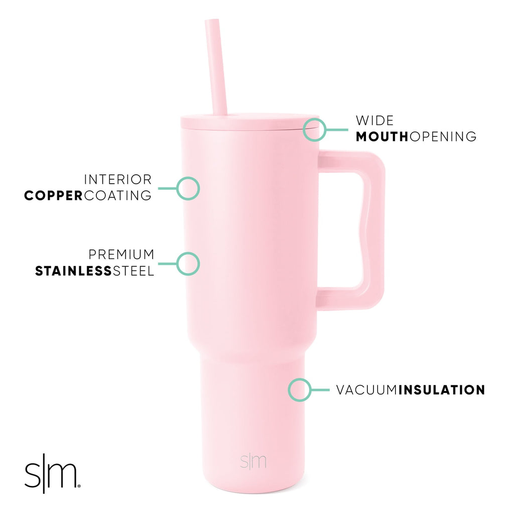 Simple Modern 40 fl oz Insulated Stainless Steel Trek Tumbler with Straw Lid | 80s Mix - Pick 812