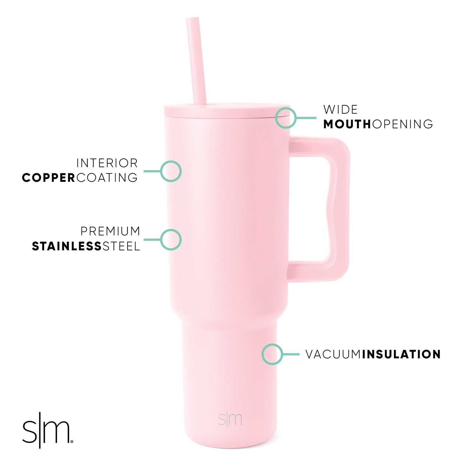 Simple Modern 40 fl oz Insulated Stainless Steel Trek Tumbler with Straw Lid | 80s Mix - Pick 812