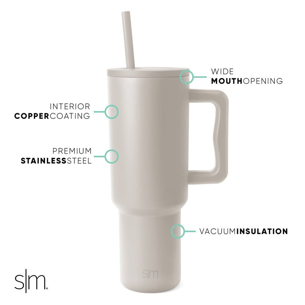Simple Modern 40 fl oz Insulated Stainless Steel Trek Tumbler with Straw Lid | 80s Mix - Pick 812