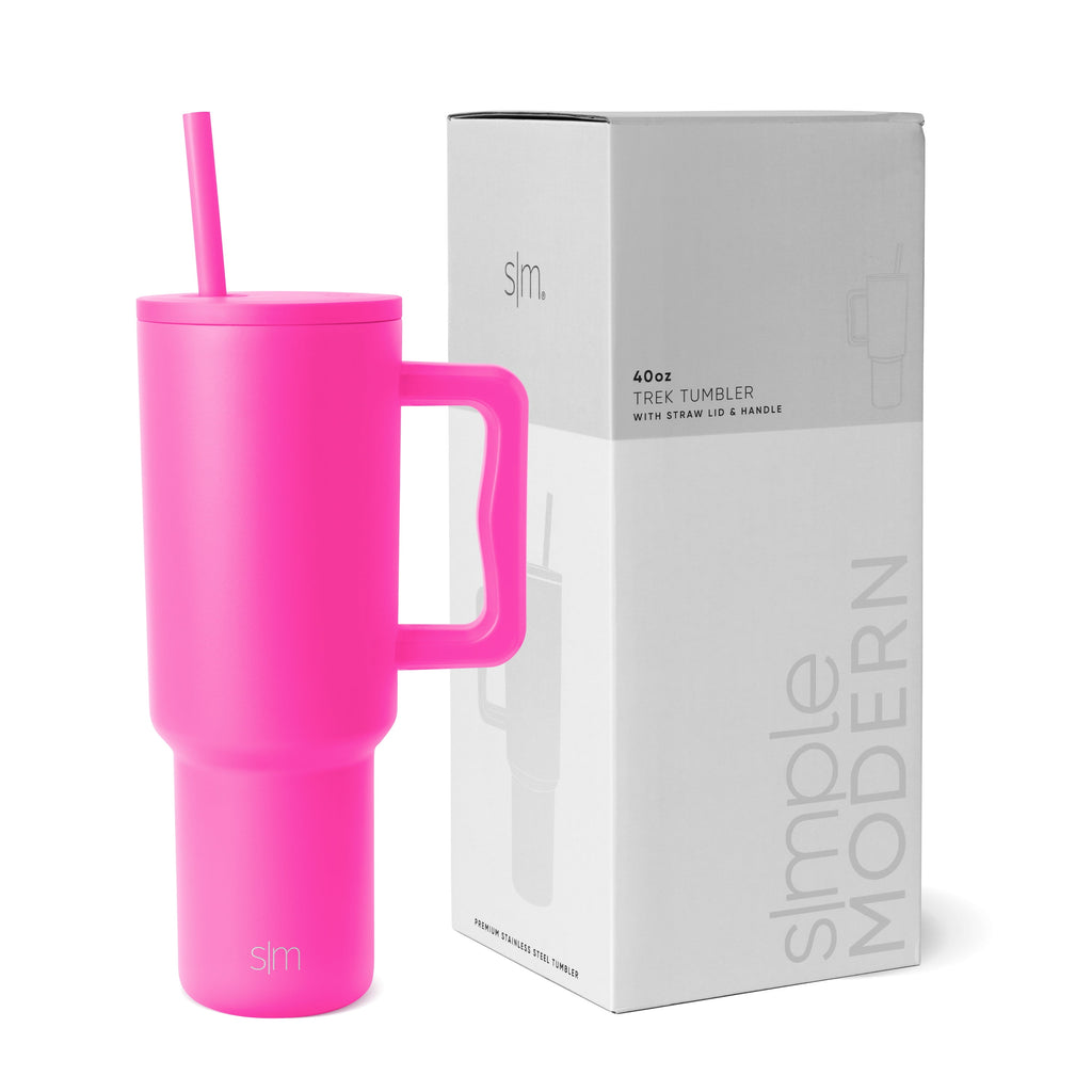 Simple Modern 40 fl oz Insulated Stainless Steel Trek Tumbler with Straw Lid | 80s Mix - Pick 812