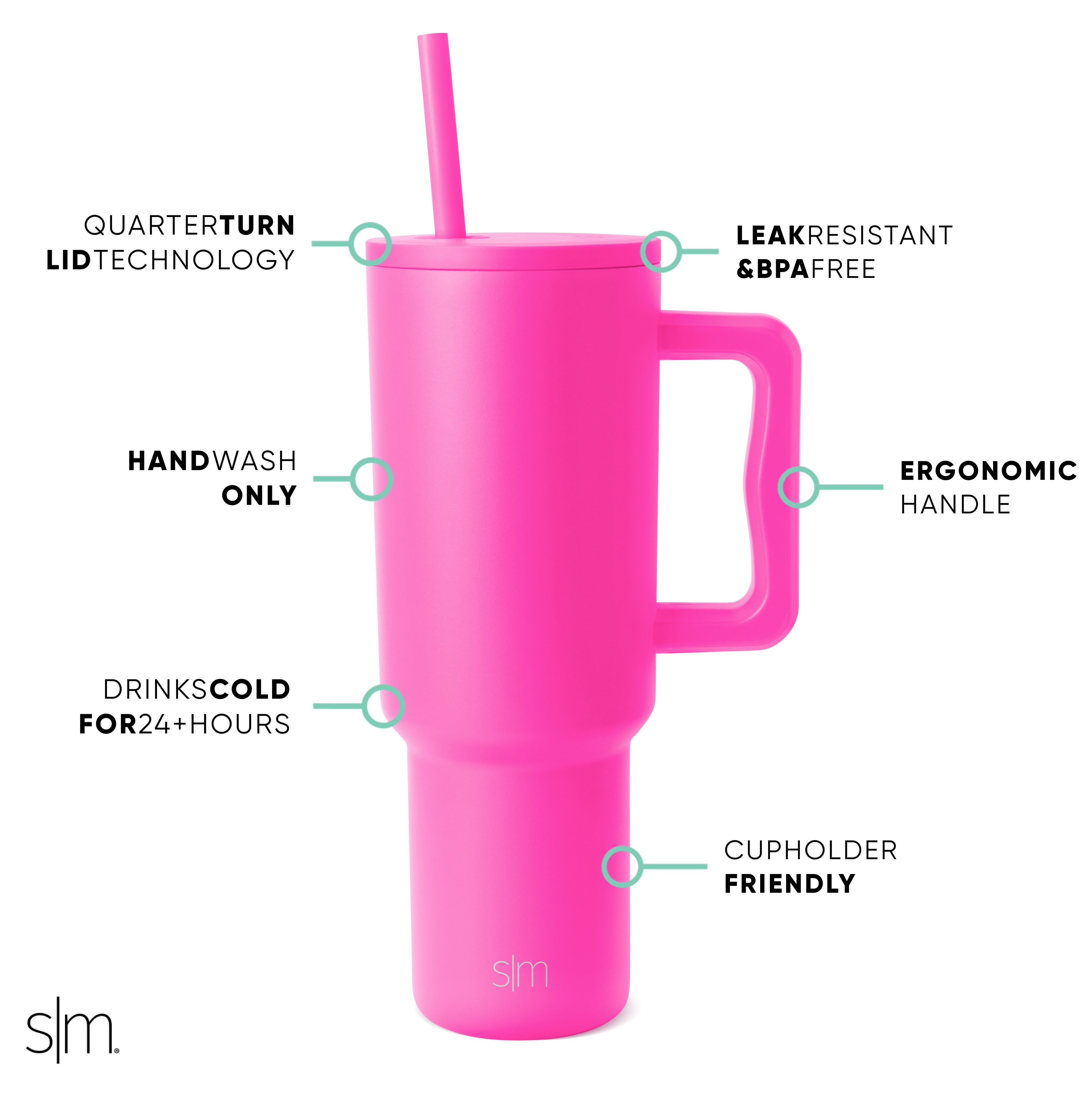 Simple Modern 40 fl oz Insulated Stainless Steel Trek Tumbler with Straw Lid | 80s Mix - Pick 812