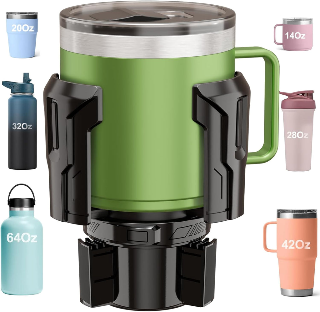 Cup Holder Expander: One-Button Open, Universal, Adjustable Holder(Diameter 2.6"- 4.8"), Cup Holder Expander for , , Nalgene, Takeya, Camelbak, Ramblers, , Tumblers, Mugs - Pick 603