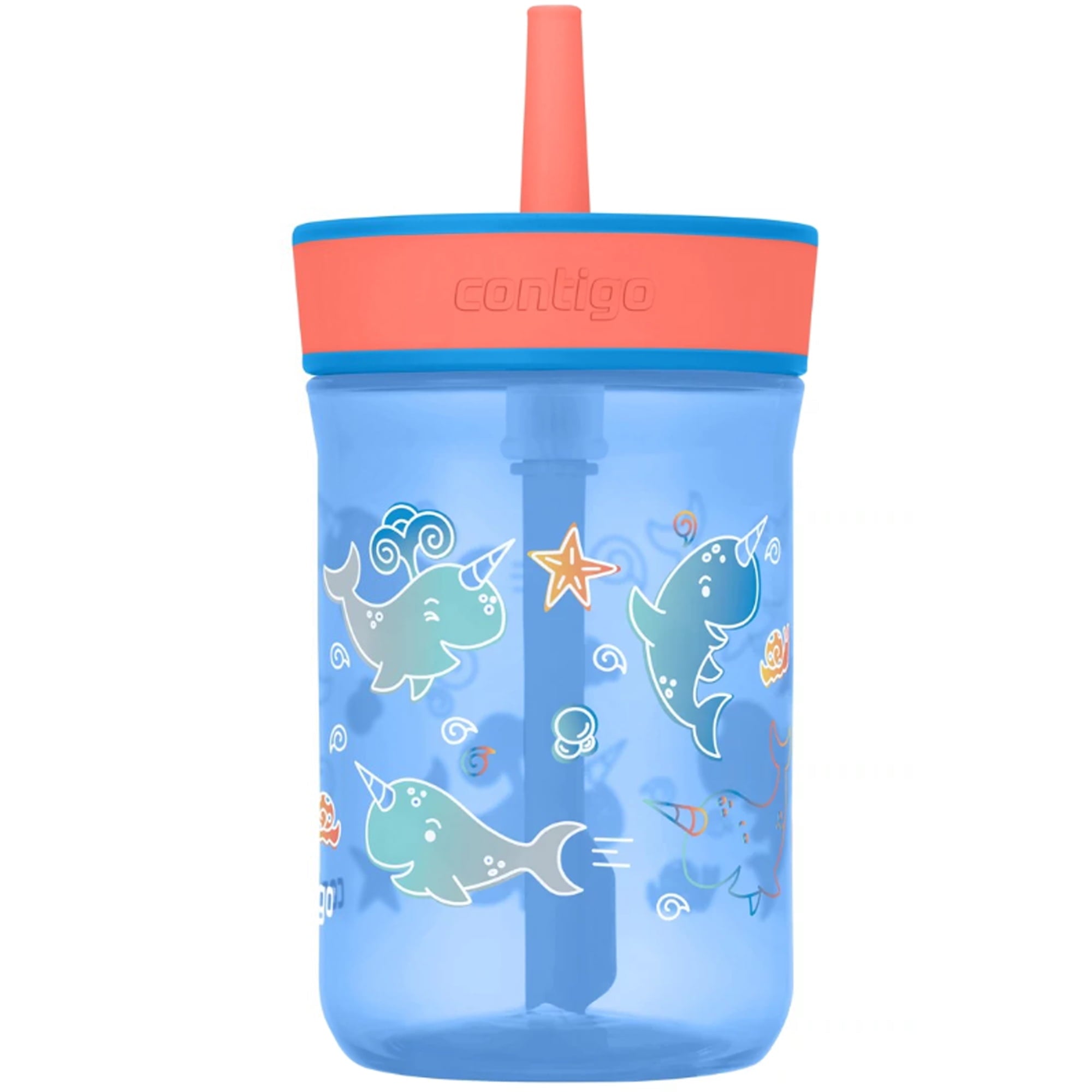 Contigo Kid's 14 oz. Leighton Tumbler with Straw - Juniper/Blue Forest - Pick 605