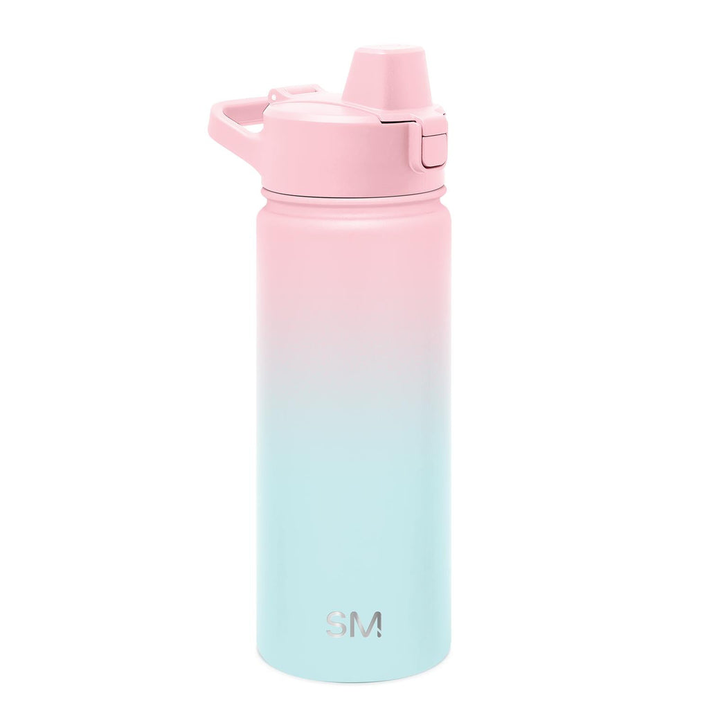 Simple Modern 18 fl oz Insulated Stainless Steel Summit Water Bottle with Covered Silicone Straw Lid | Sweet Taffy - Pick 863