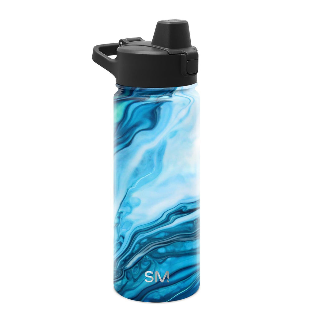 Simple Modern 18 fl oz Insulated Stainless Steel Summit Water Bottle with Covered Silicone Straw Lid | Sweet Taffy - Pick 863