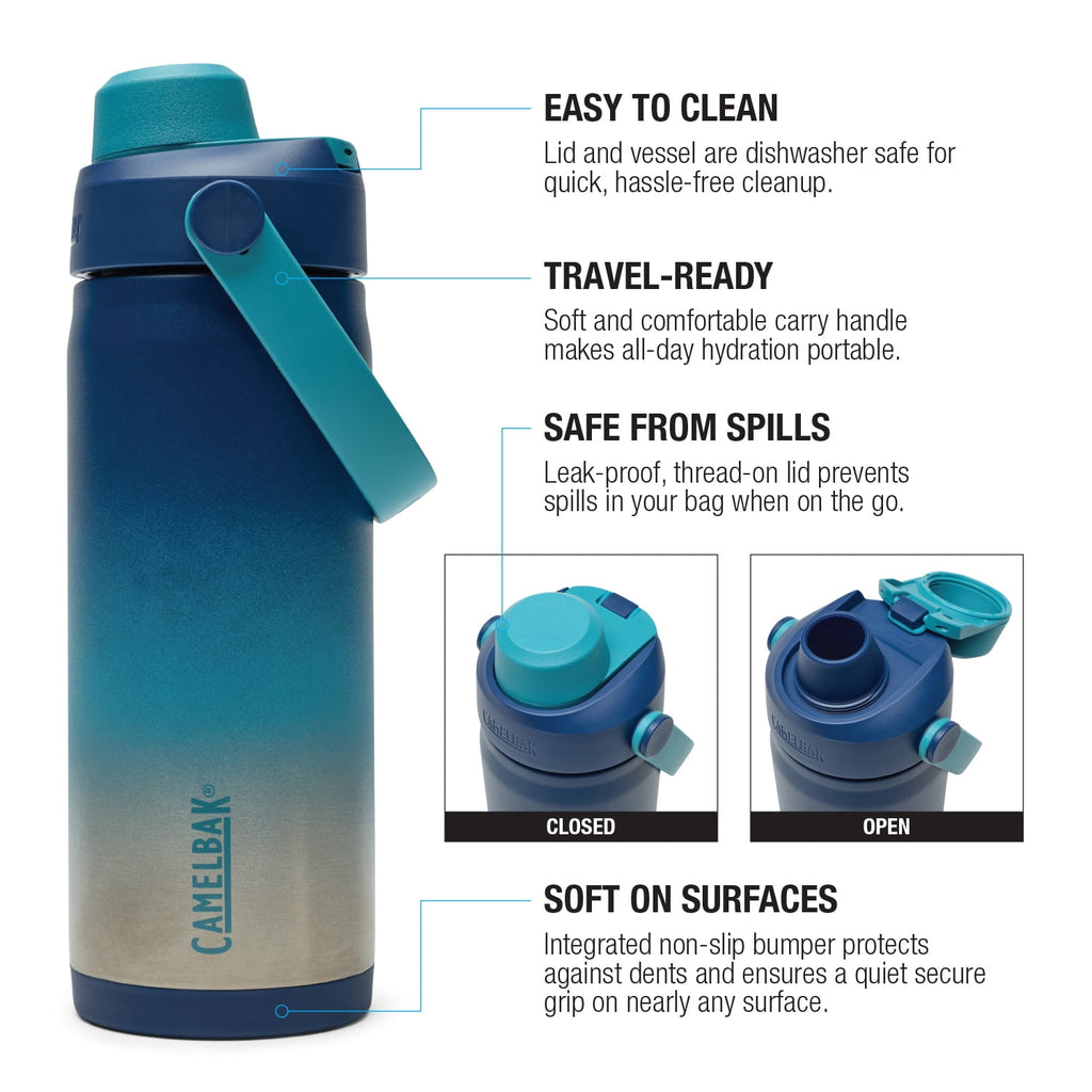 Camelbak Thrive Chug 16oz Stainless Bottle, Blue Haze - Pick 100