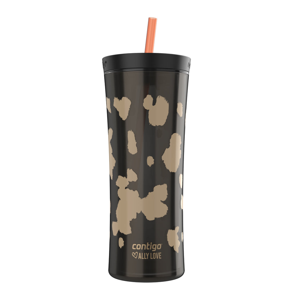 Contigo 20oz Shake &amp; Go Tumbler, Plastic with Straw, Licorice Cowhide Couture - Pick 787