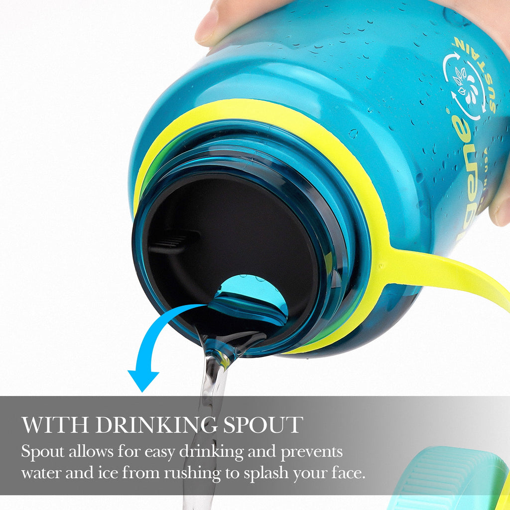 Linkidea 4 Pack Water Bottle Silicone Splashguard Compatible with Nalgene Sustain Wide Mouth 32oz, Anti-Spill Splash Guard for Wide-Necked Bottles with 53mm Opening, Waterbottle Easy Sipper - Pick 621